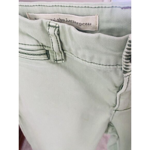 Women’s Anthropology Pilgrims And The Letterpress STET Pants Cropped Size 29 - Picture 7 of 10